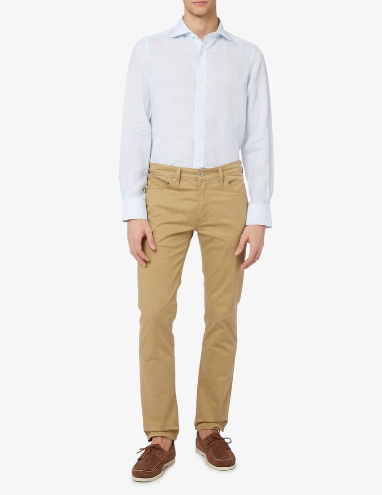 rinascente Finamore Camicia in lino microriga 