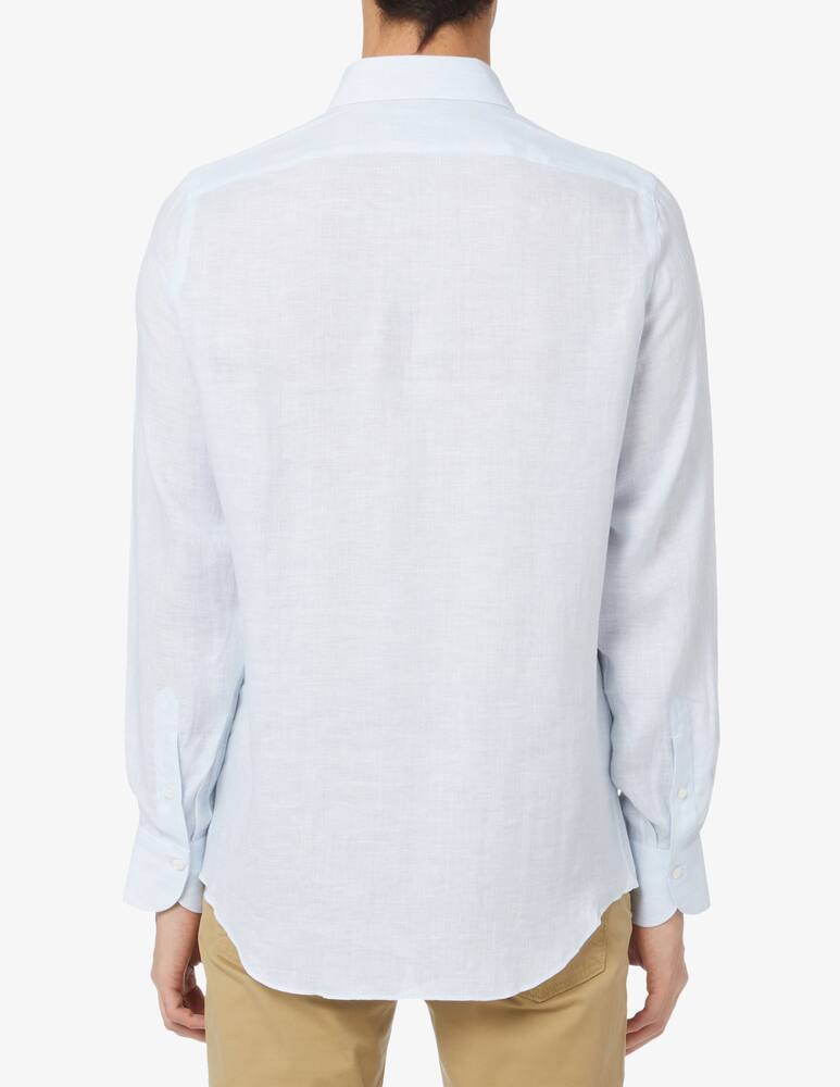 rinascente Finamore Camicia in lino microriga 