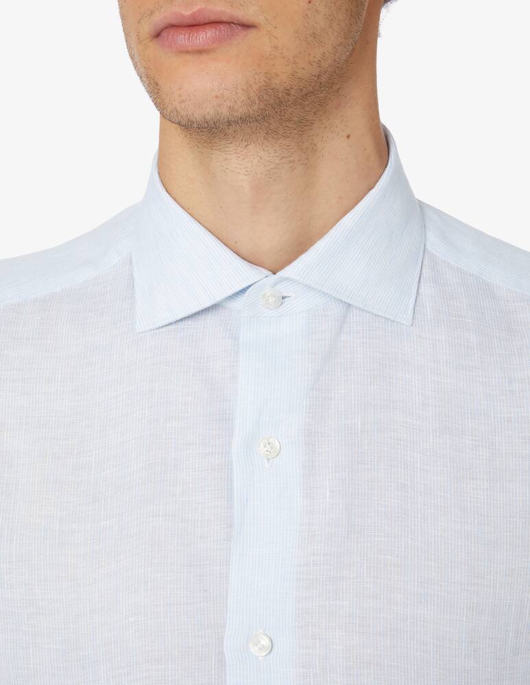 rinascente Finamore Camicia in lino microriga 
