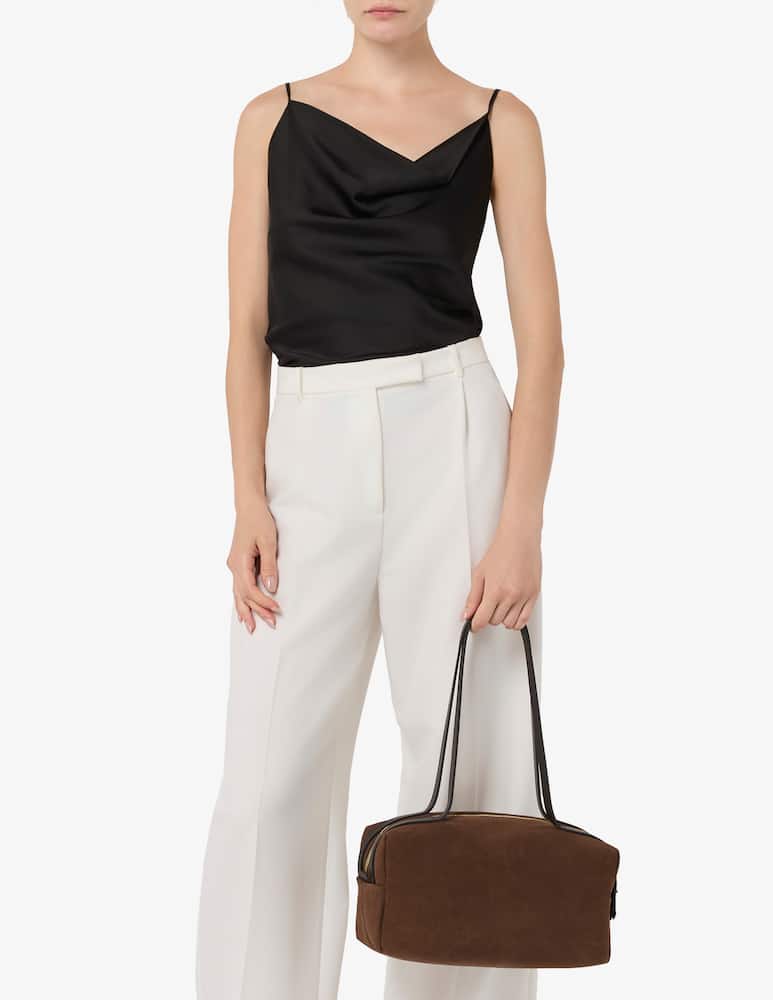 rinascente Arron Bowling suede bag