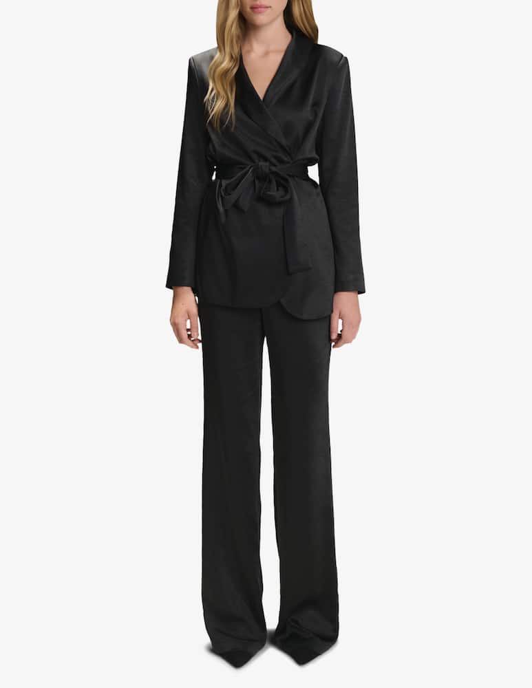 rinascente Face to Face Style Giacca in raso con cintura Rose