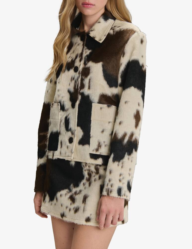 rinascente Face to Face Style Lola cowprint skirt