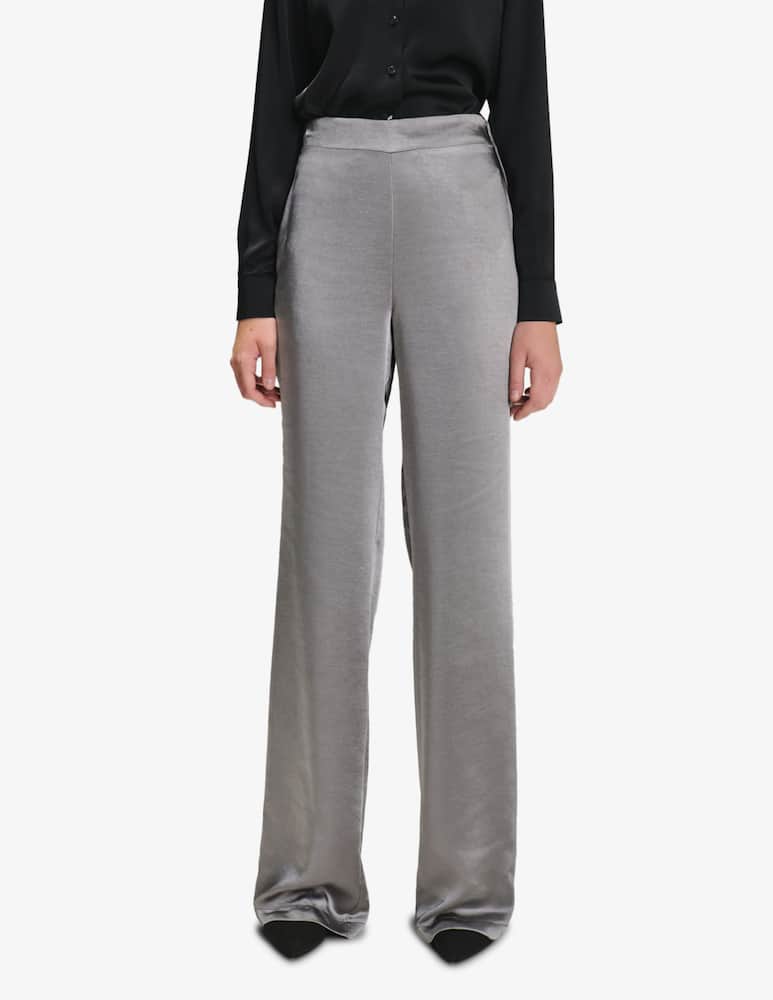 rinascente Face to Face Style Rose satin trousers