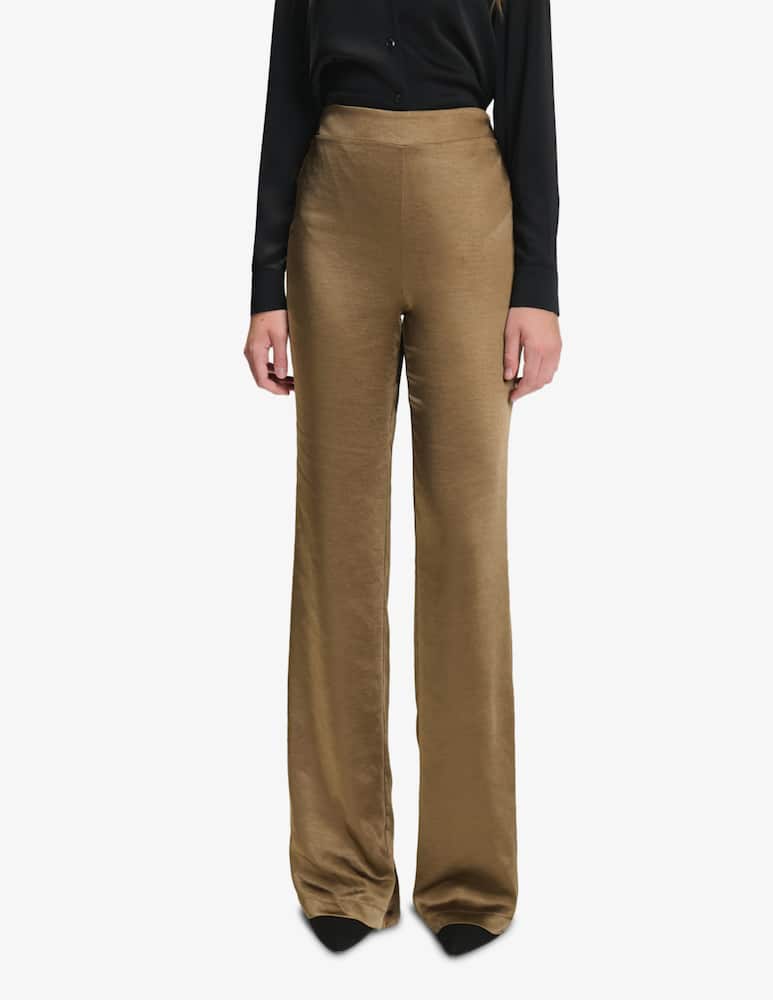 rinascente Face to Face Style Rose satin trousers