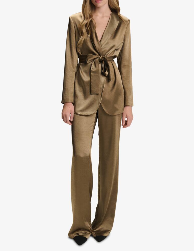 rinascente Face to Face Style Rose satin trousers