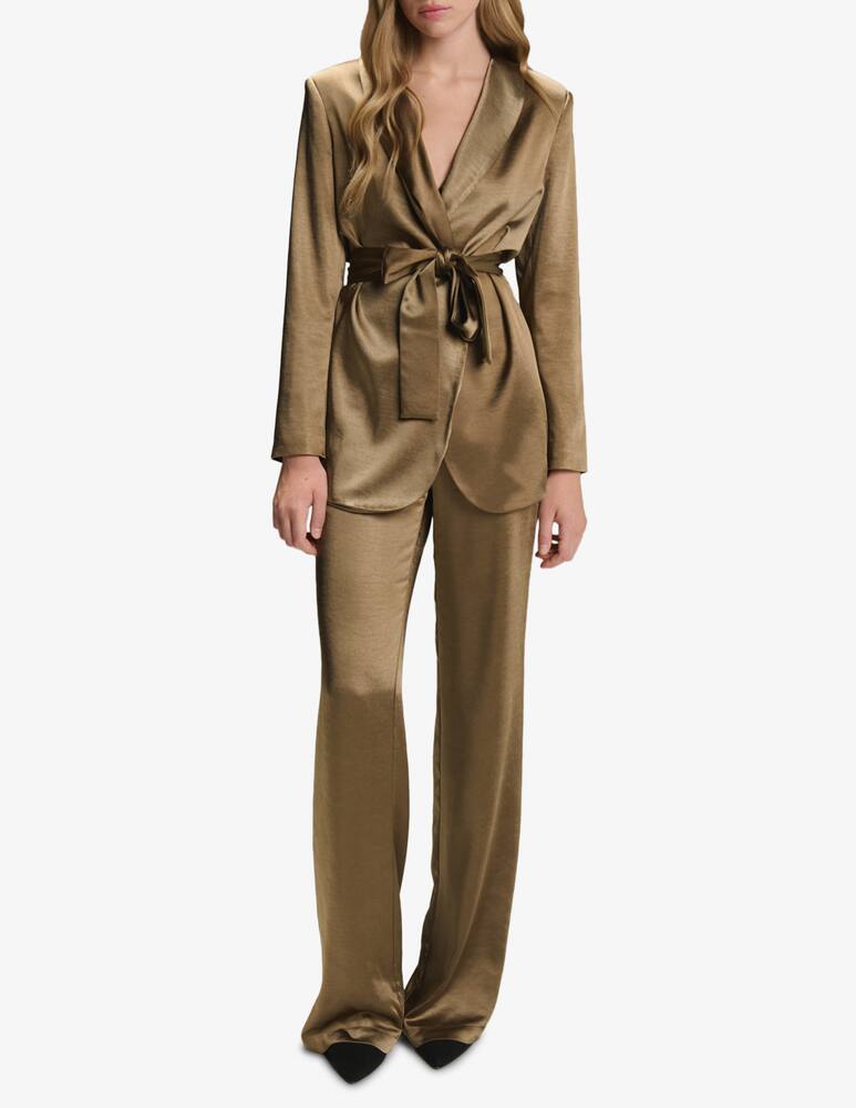 rinascente Face to Face Style Blazer in raso con cintura Rose