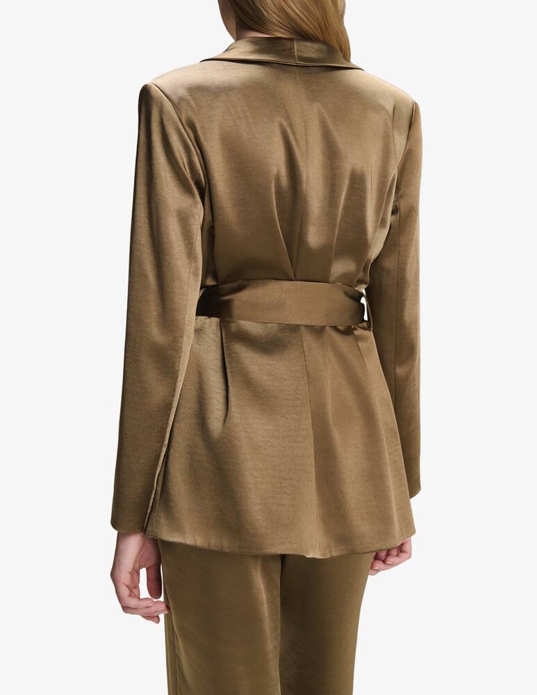 rinascente Face to Face Style Blazer in raso con cintura Rose