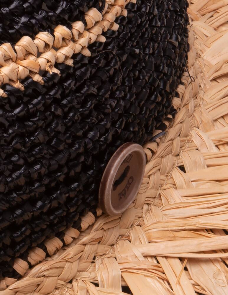 rinascente Filippo Catarzi 1910 Raffia crochet fedora hat with raffia trim