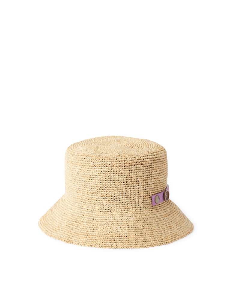 rinascente Filippo Catarzi 1910 Cloche in maglina di carta con bordino a contrasto