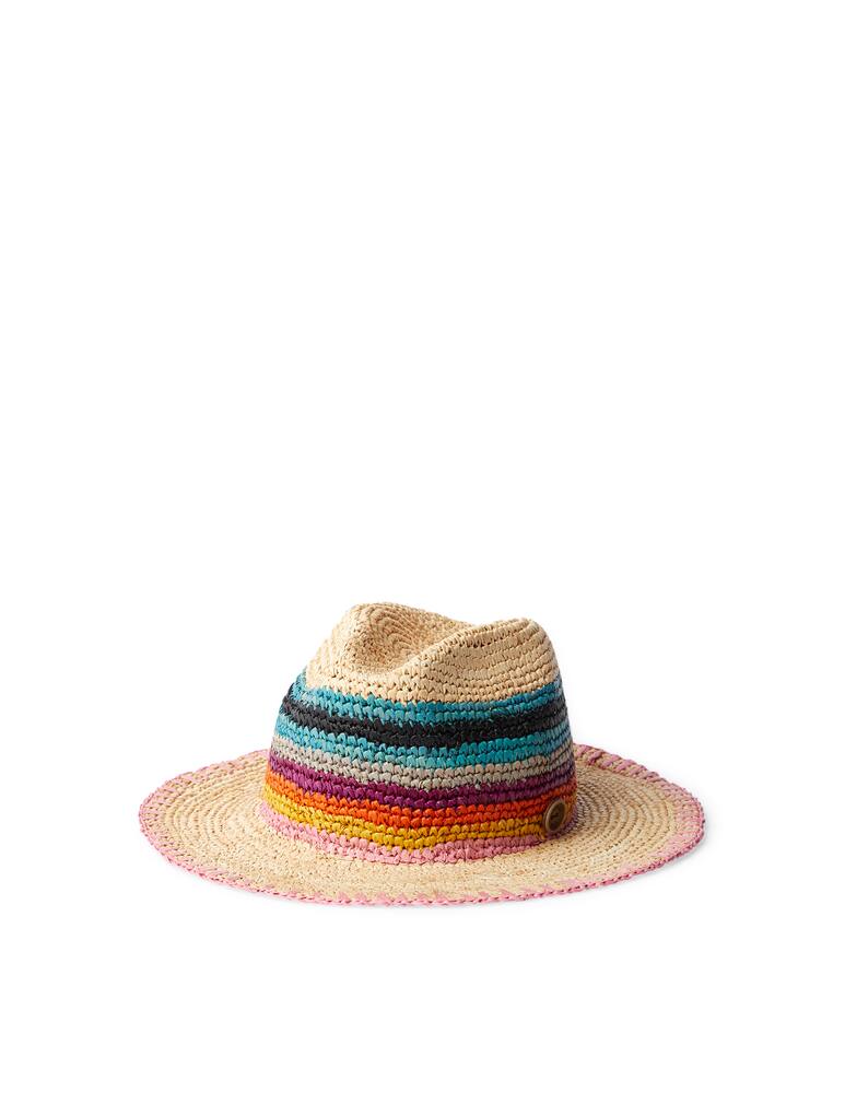rinascente Filippo Catarzi 1910 Multicolor affia crochet borsalino hat