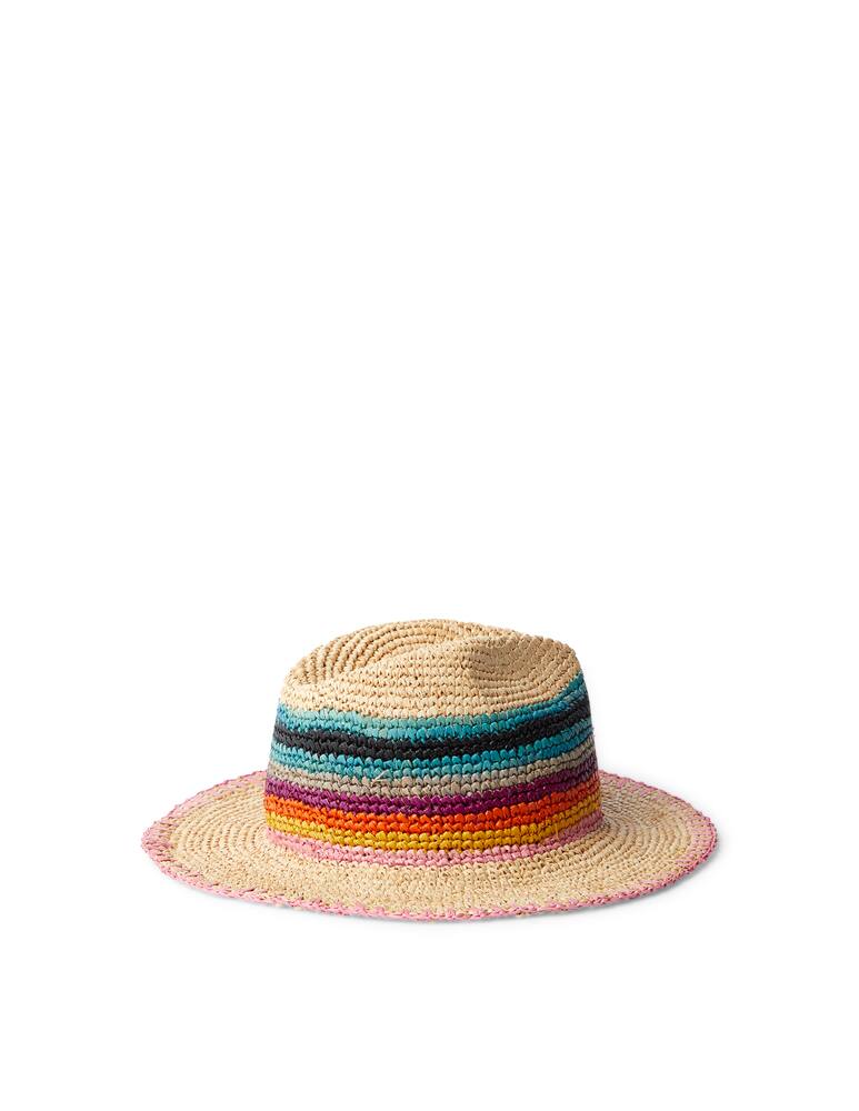 rinascente Filippo Catarzi 1910 Multicolor affia crochet borsalino hat
