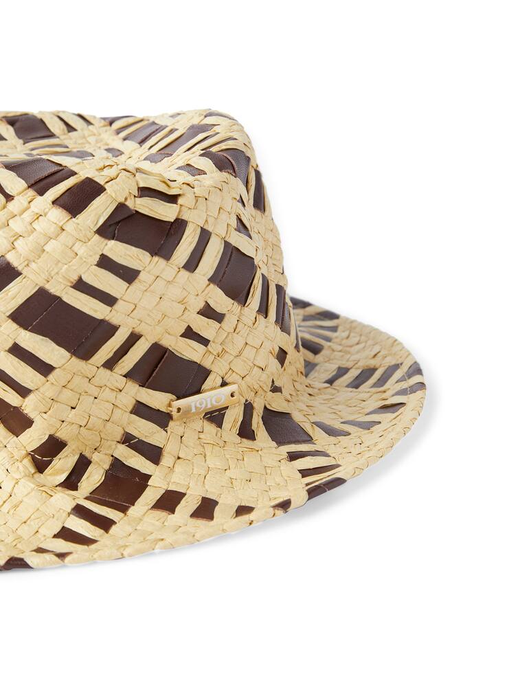 rinascente Filippo Catarzi 1910 Straw sailor hat intertwined with stripes