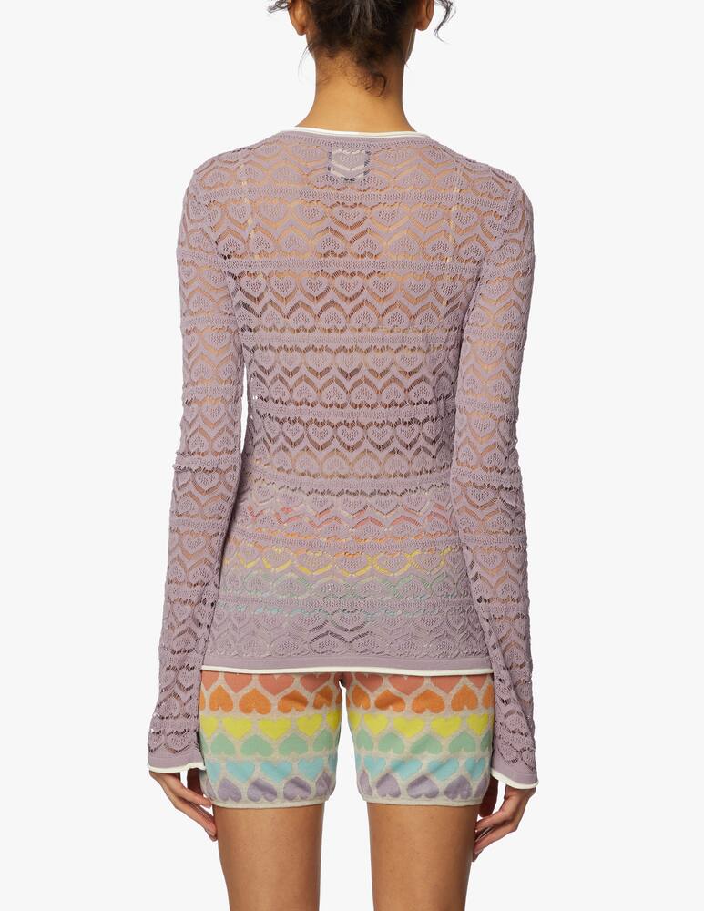 rinascente Marco Rambaldi Maglione con cuori in punto pizzo