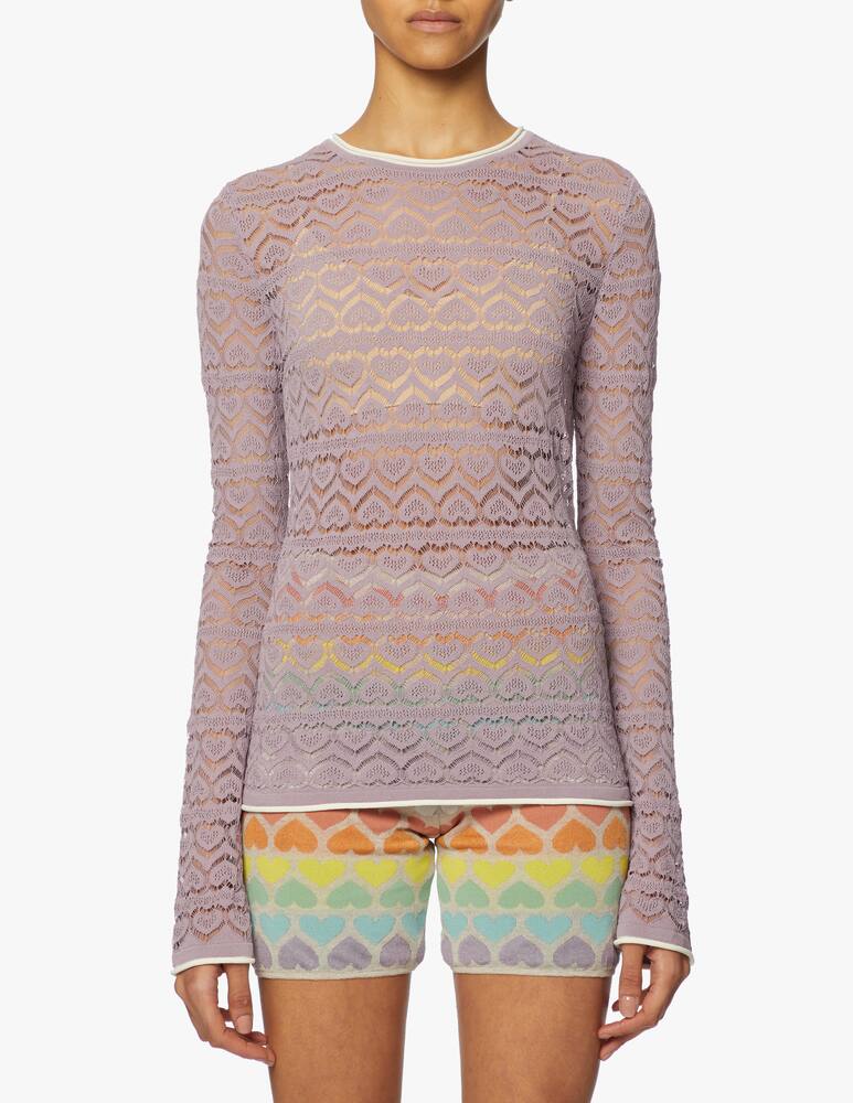 rinascente Marco Rambaldi Maglione con cuori in punto pizzo