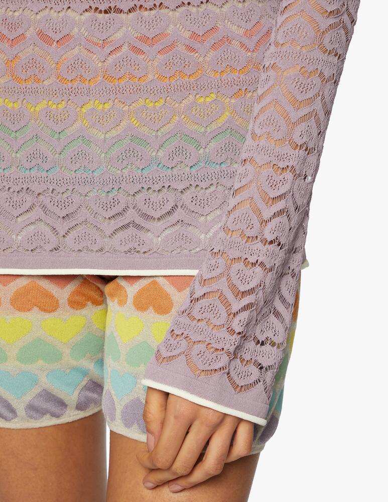 rinascente Marco Rambaldi Maglione con cuori in punto pizzo