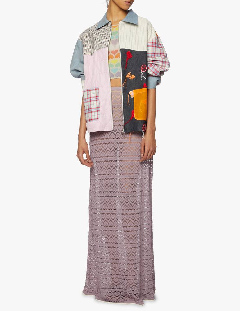 rinascente Marco Rambaldi Gonna lunga in maglia con cuori