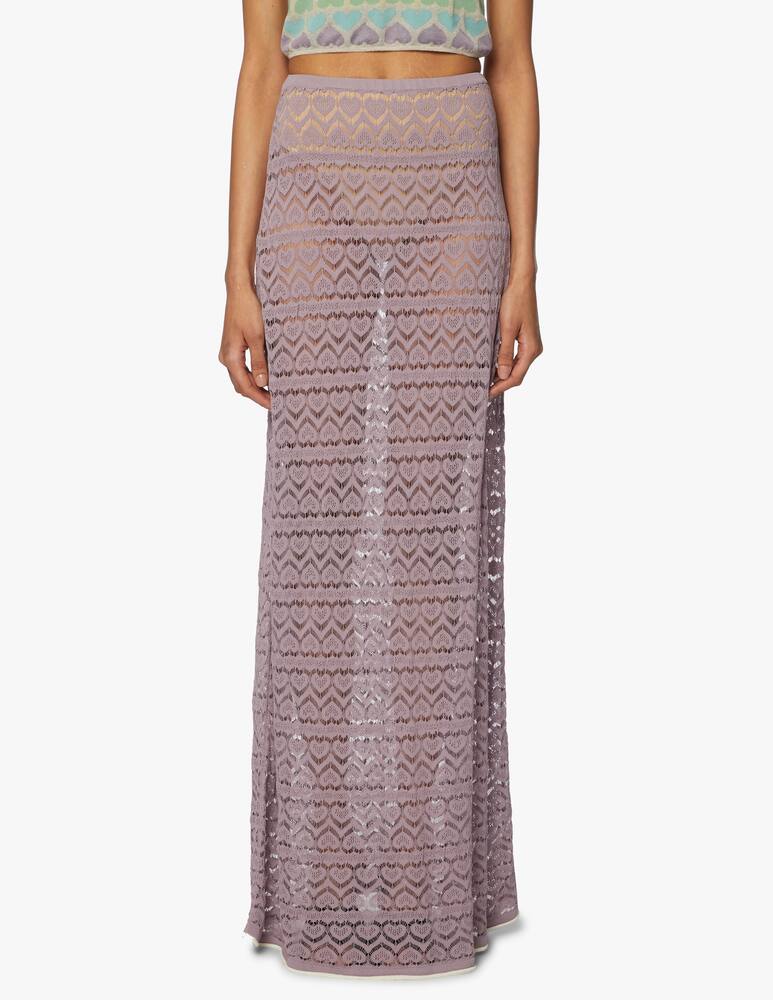 rinascente Marco Rambaldi Gonna lunga in maglia con cuori