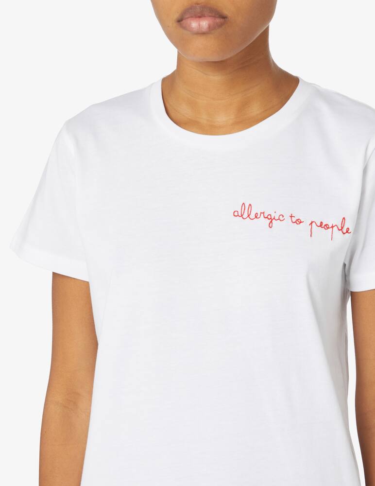 rinascente FedoraMi T-shirt Allergic to People - Bianco