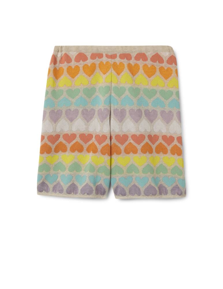 rinascente Marco Rambaldi Pantaloni corti in maglia jacquard con cuori