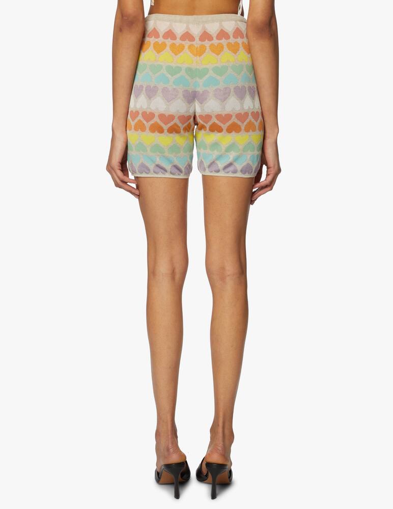 rinascente Marco Rambaldi Pantaloni corti in maglia jacquard con cuori