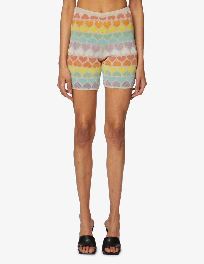 rinascente Marco Rambaldi Pantaloni corti in maglia jacquard con cuori