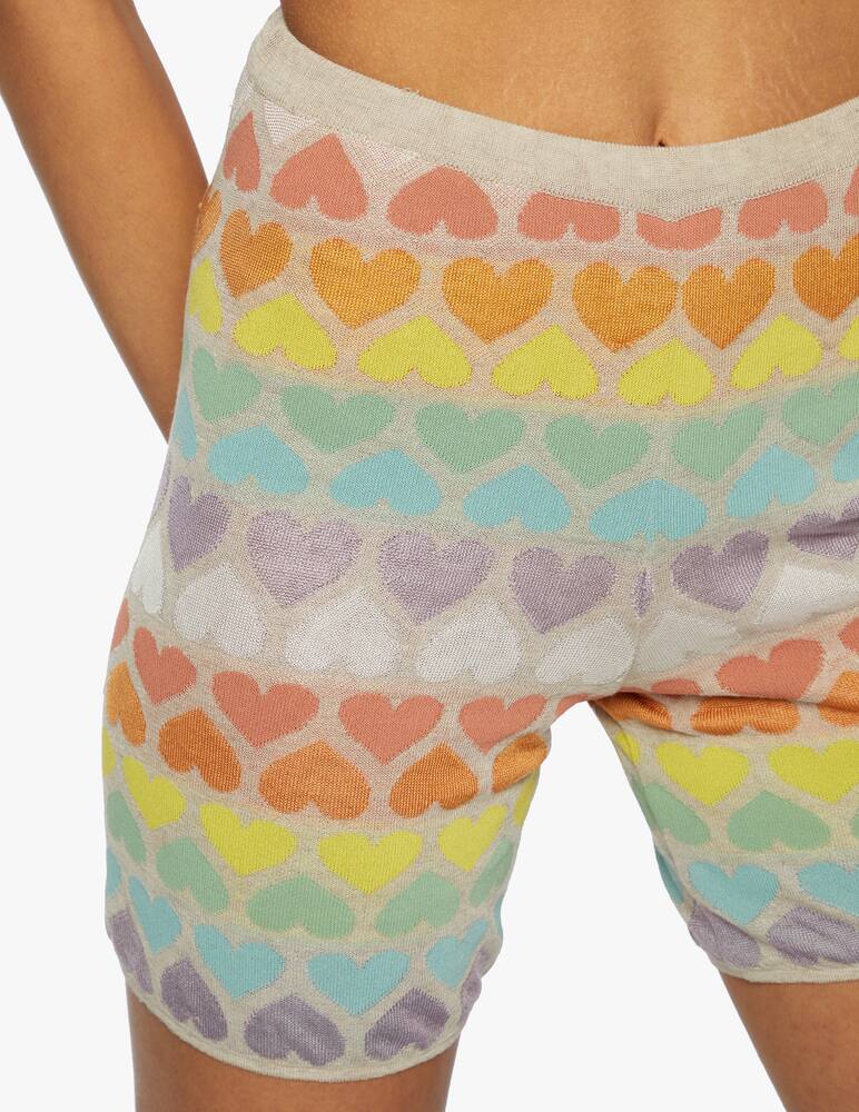 rinascente Marco Rambaldi Pantaloni corti in maglia jacquard con cuori