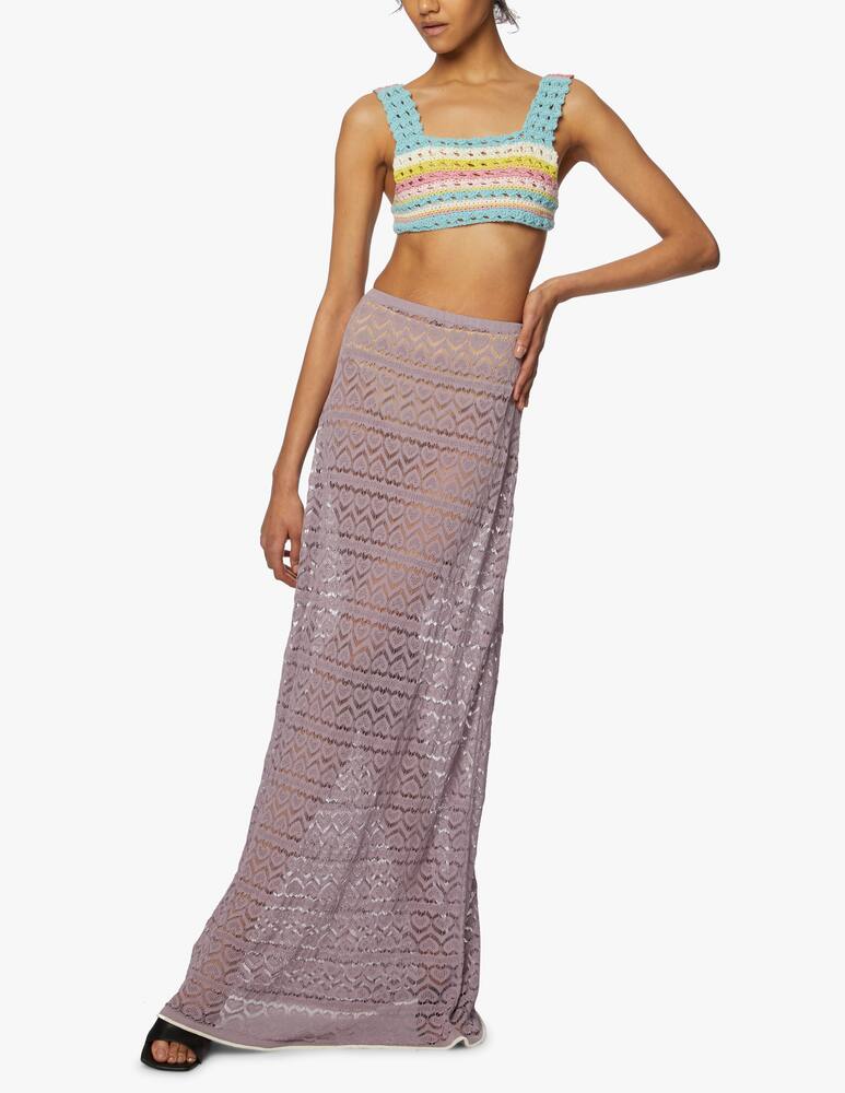 rinascente Marco Rambaldi Mini top uncinetto a righe colorate