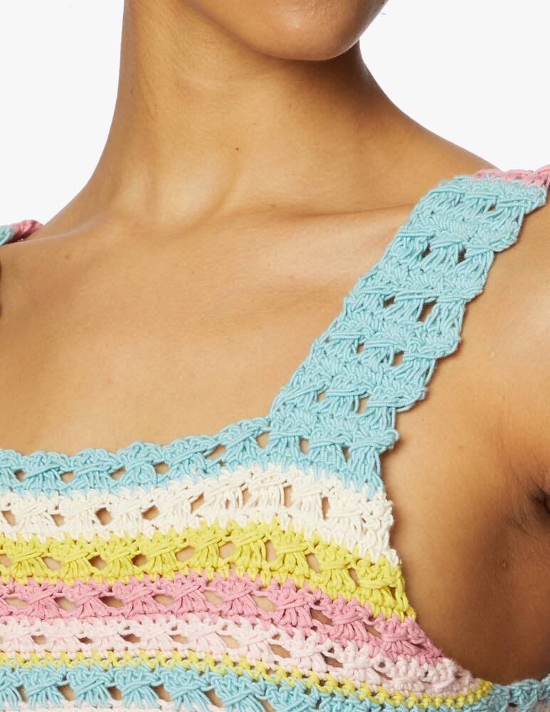 rinascente Marco Rambaldi Mini top uncinetto a righe colorate