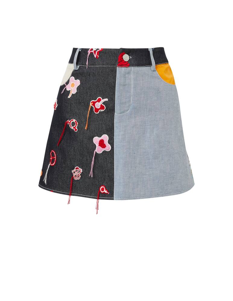 rinascente Marco Rambaldi Mini skirt made with patch recycled fabrics