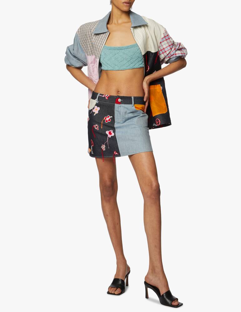 rinascente Marco Rambaldi Mini skirt made with patch recycled fabrics
