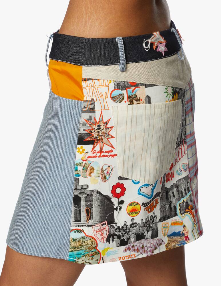 rinascente Marco Rambaldi Mini skirt made with patch recycled fabrics