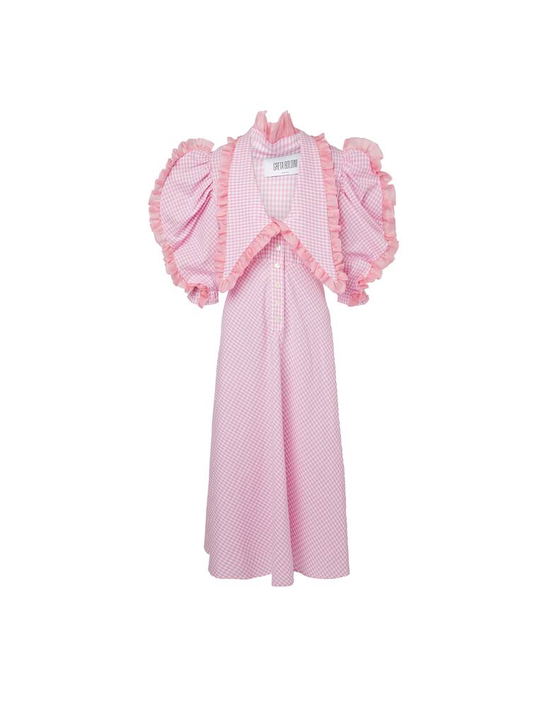rinascente Greta Boldini Cotton vichy midi dress