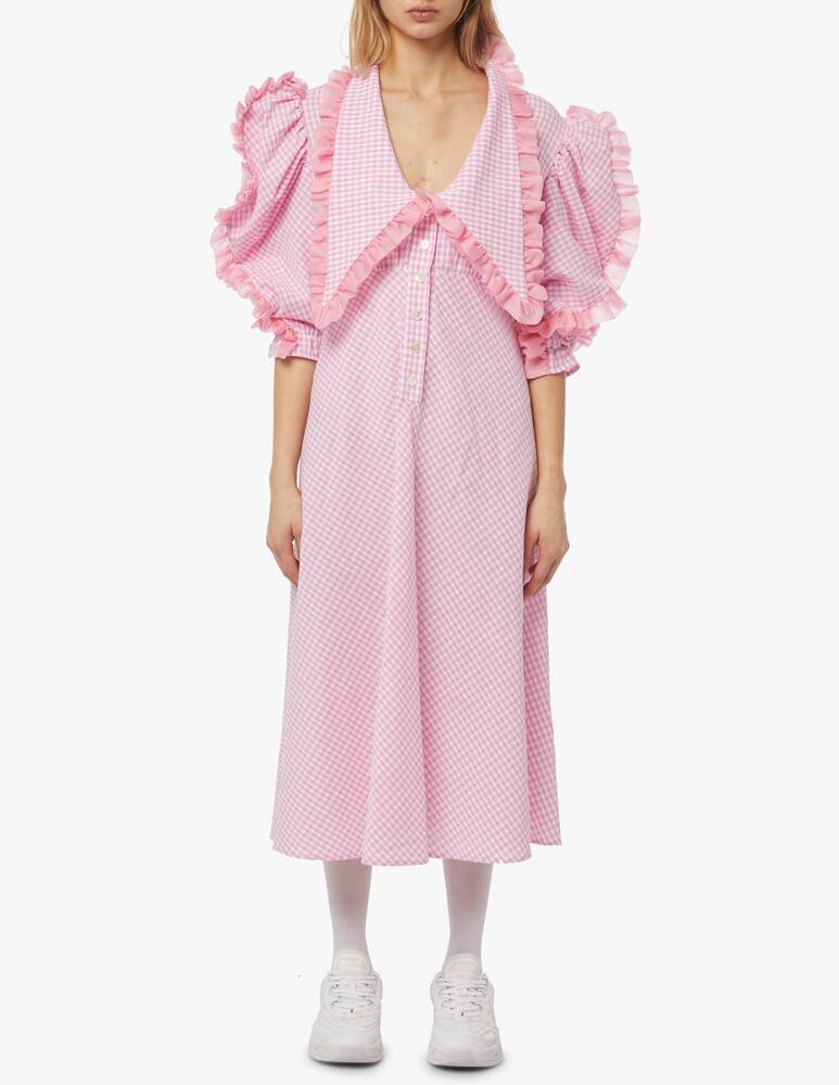 rinascente Greta Boldini Cotton vichy midi dress