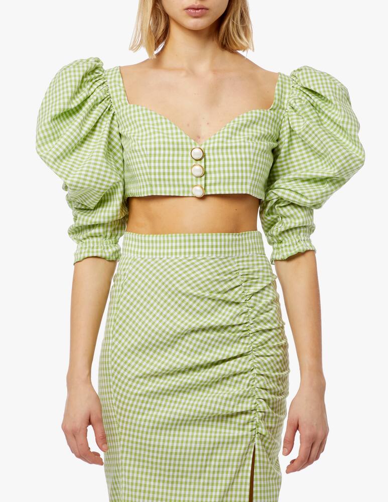 rinascente Greta Boldini Cotton vichy top
