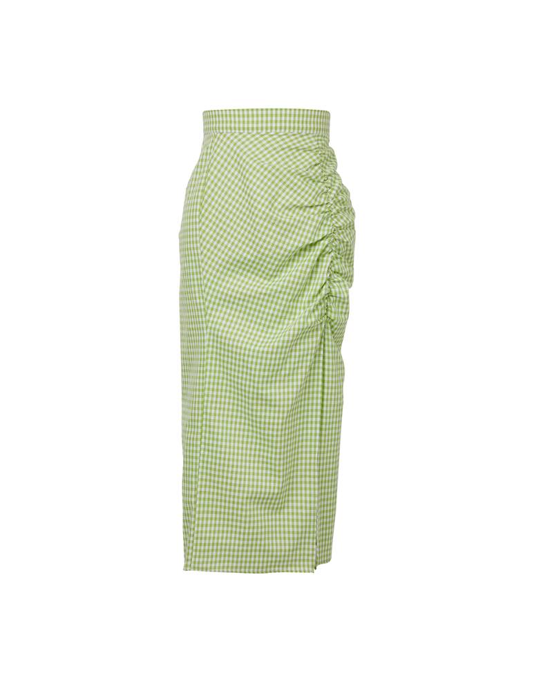 Greta Boldini Draped cotton vichy midi skirt - picture 1 Greta Boldini Draped cotton vichy midi skirt - picture 1