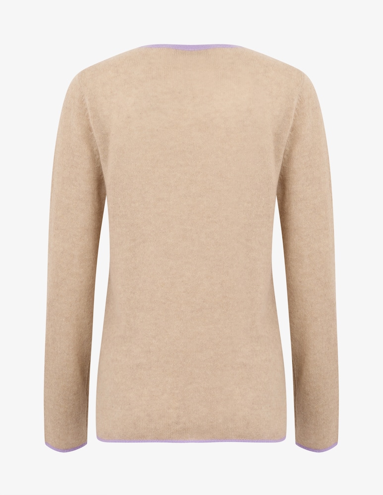 rinascente Pure Cashmere Maglione girocollo bicolore