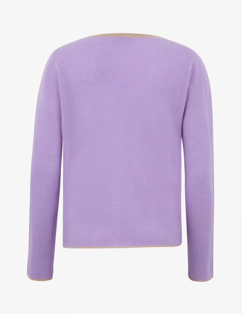 rinascente Pure Cashmere V neck bicolour cardigan