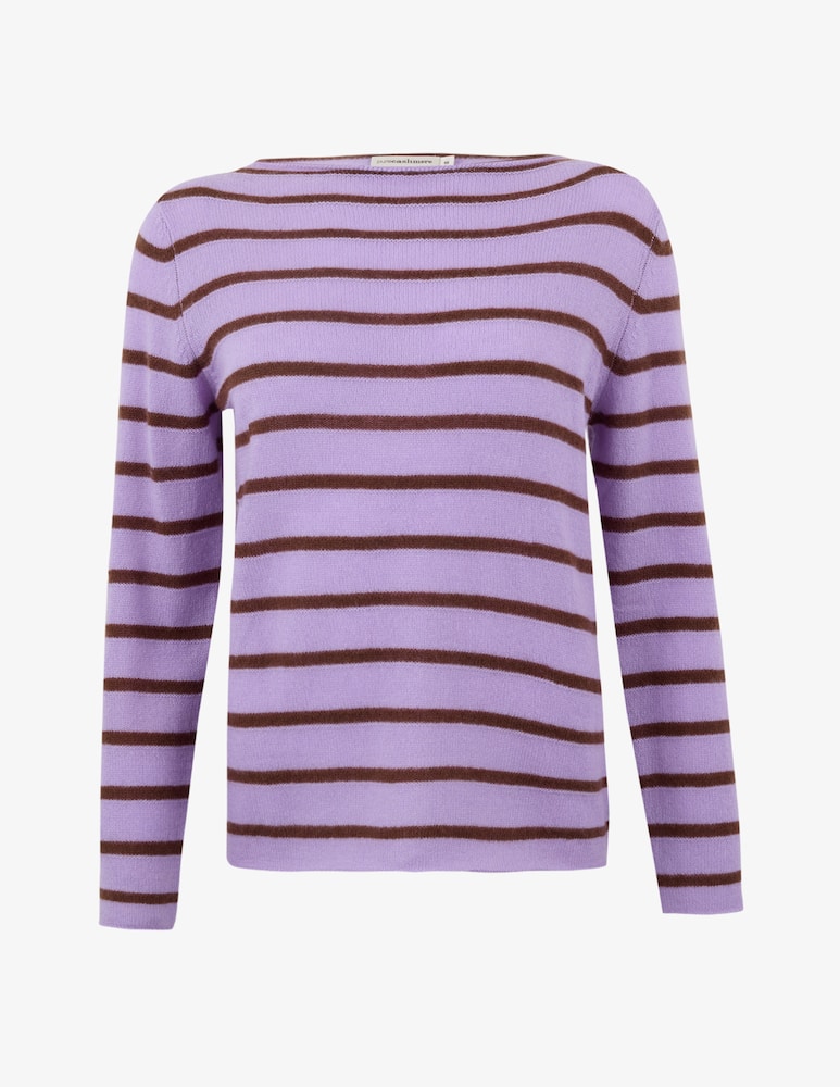 Pure Cashmere Striped crewneck jumper - picture 1