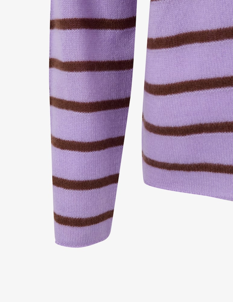 Pure Cashmere Striped crewneck jumper - picture 3