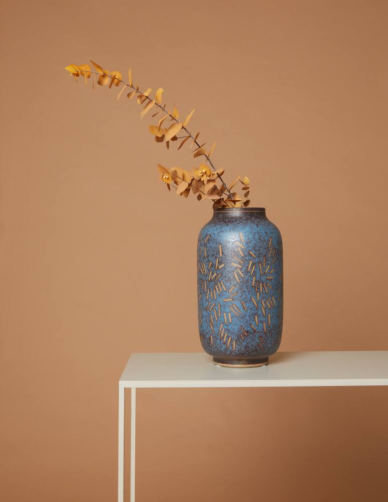 rinascente Nuove Forme Vaso con Felci - Blu