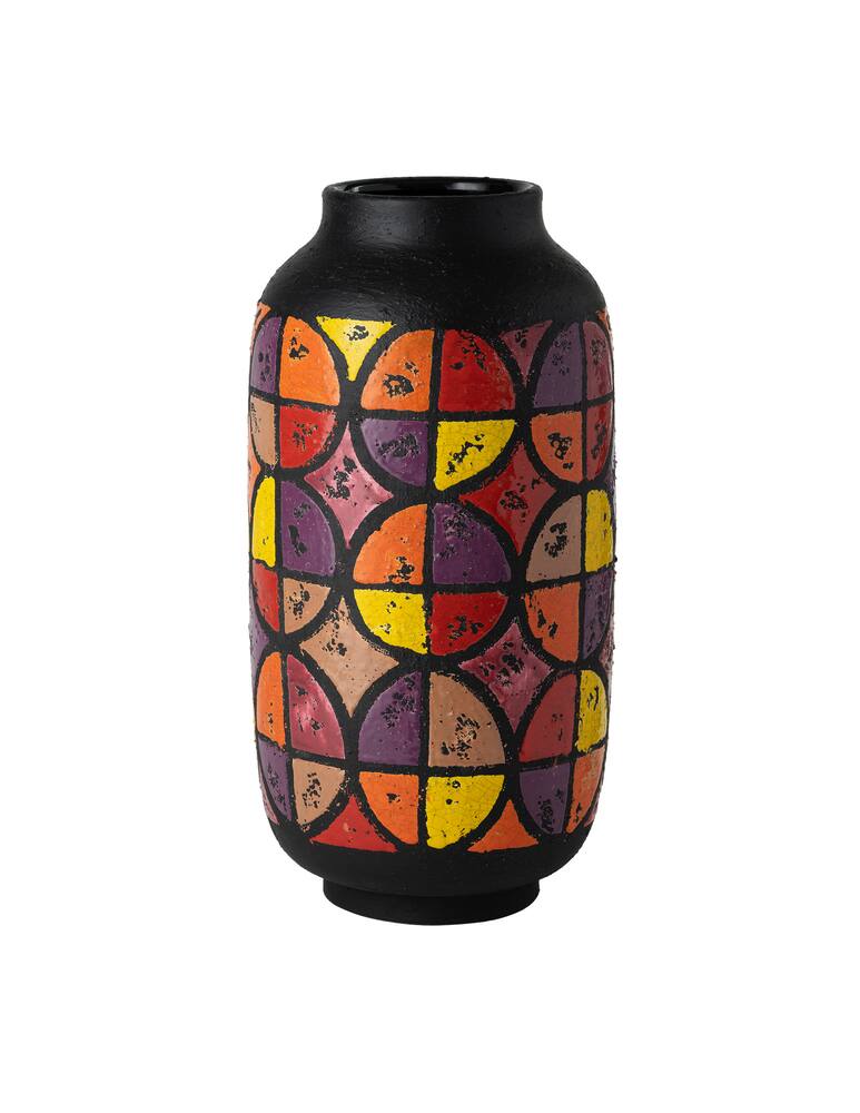 rinascente Nuove Forme Vase with wax resist geometrical pattern - Multi