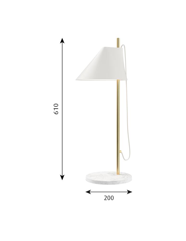 rinascente Louis Poulsen Yuh Brass Table lampada da tavolo - bianco