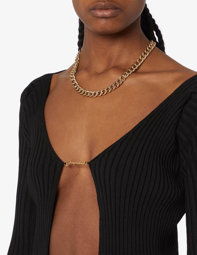 rinascente Jacquemus Pralu ribbed cardigan hook