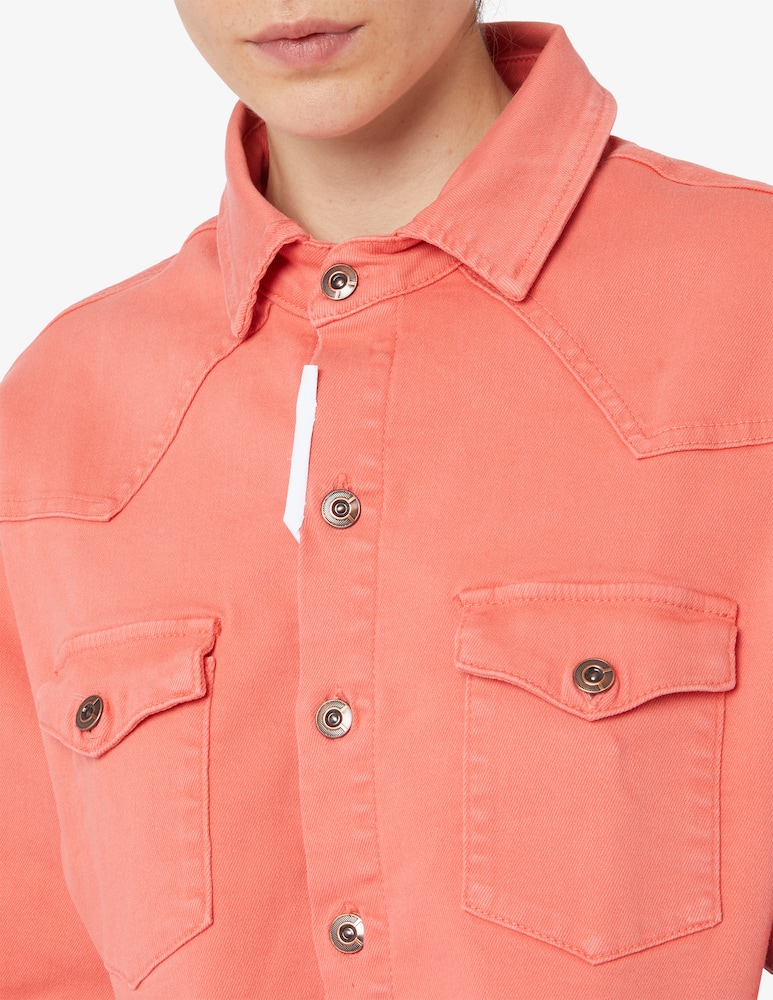 rinascente 3X1 Stefy super cropped denim jacket