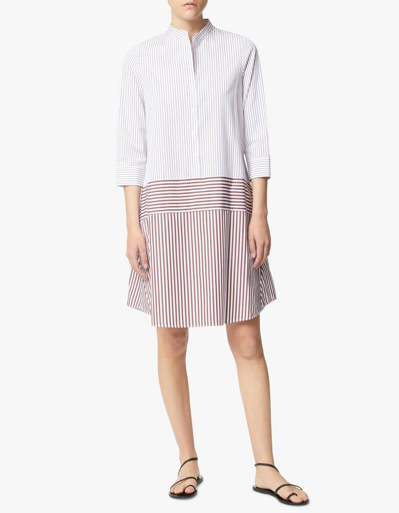 rinascente Rosso35 Vestito svasato a righe in cotone