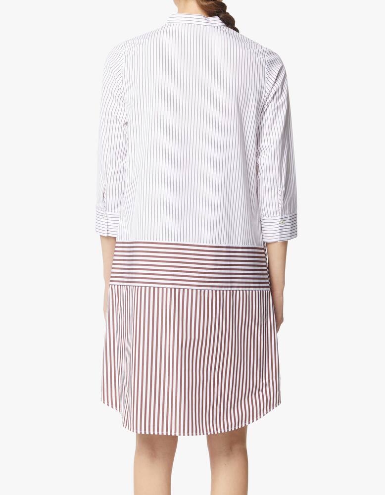 rinascente Rosso35 Vestito svasato a righe in cotone