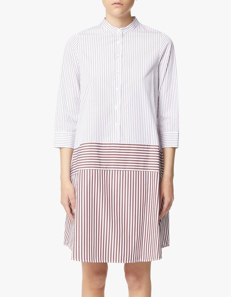 rinascente Rosso35 Vestito svasato a righe in cotone