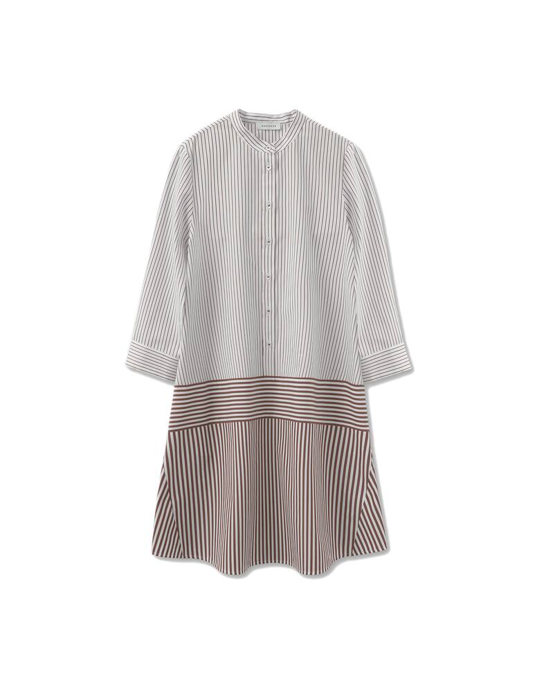 rinascente Rosso35 Vestito svasato a righe in cotone