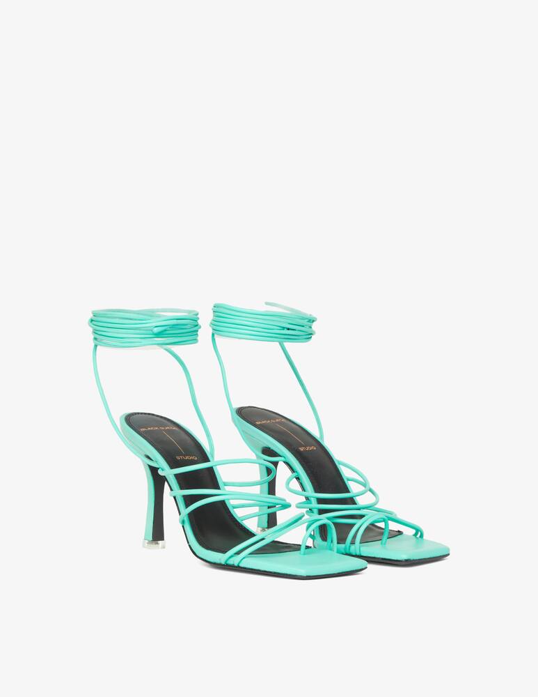 rinascente Black Suede Studio Sandali con tacco Luisa