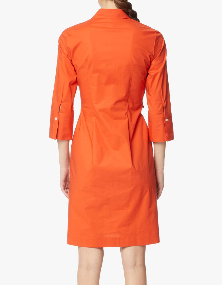 rinascente Rosso35 Vestito camicia in cotone con nodo in vita